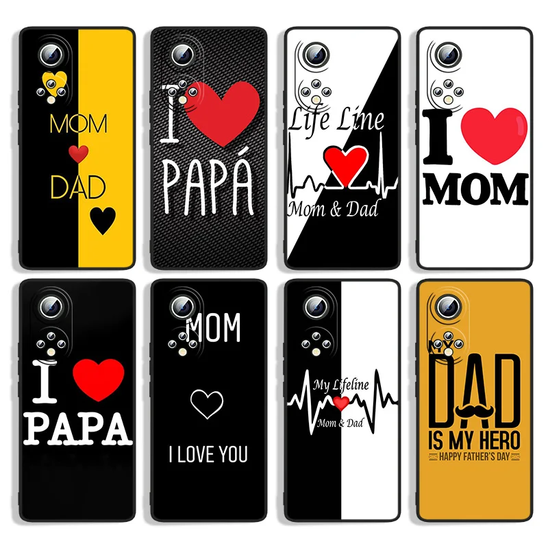 Love Mom and Dad For Huawei Honor 60 SE 50 30i 20 10i 10X 10 9X 9C 9A 8A 8X Lite Pro Black Silicone Phone Case Capa
Love Mom and Dad For Huawei Honor 60 SE 50 30i 20 10i 10X 10 9X 9C 9A 8A 8X Lite Pro Black Silicone Phone Case Capa