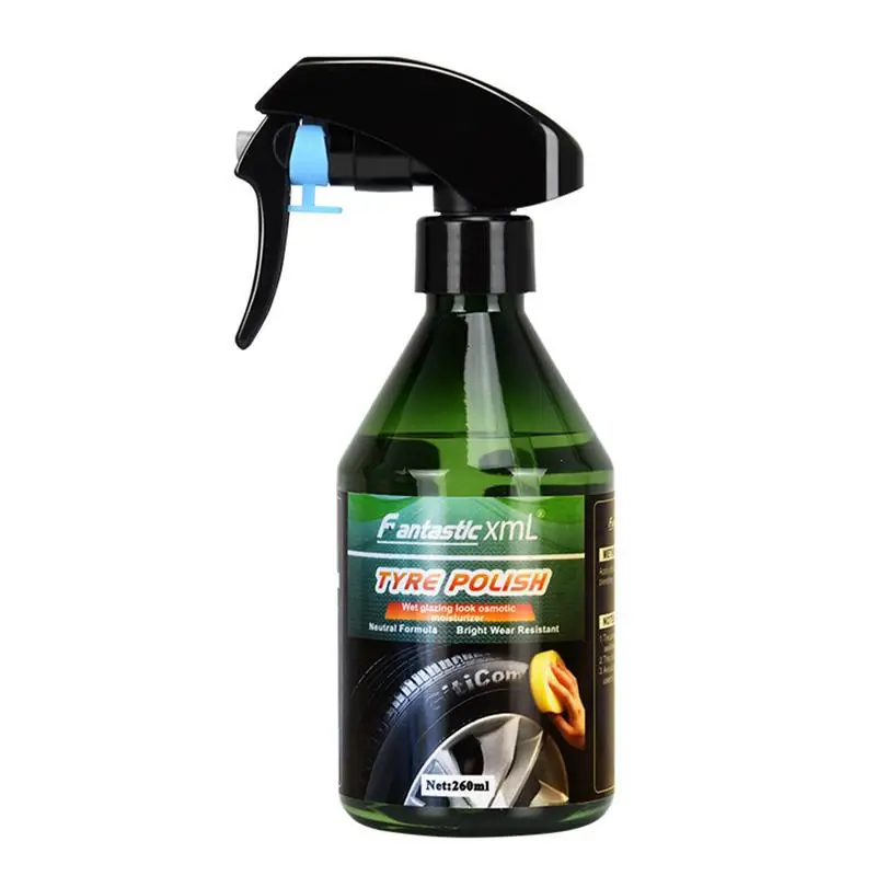 

260ml Car Tyre Shine Polish Wax Accessories Auto Tire Shiny Polishing Spray Wax Coating Care Car Detailing Brightener Agent