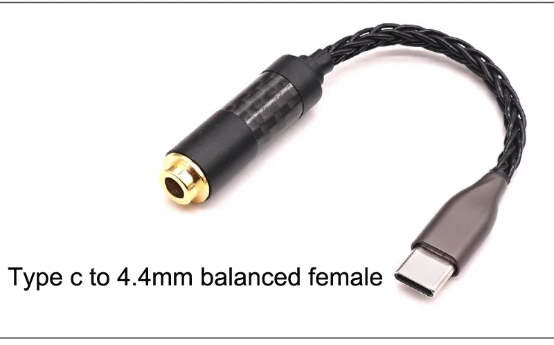 

HIFI 5N Sterling Silver USB Type-C To 2.5mm/3.5mm/4.4mm Balanced Female Headphone Adapter Decoding Amp DAC ALC5686 Chip