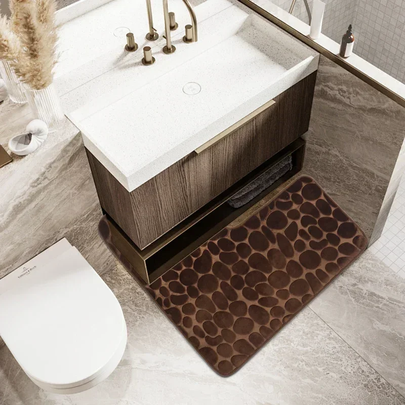 New Cobblestone Non-slip Bathroom Mat L-shaped Corner Toilet Mat Machine Washable Soft Absorbent WC Floor Mat Bath Shower Mats New Cobblestone Non-slip Bathroom Mat L-shaped Corner Toilet Mat Machine Washable Soft Absorbent WC Floor Mat Bath Shower Mats