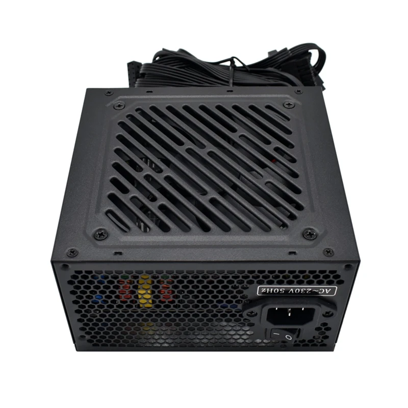 

500W PSU Power Rated ATX 500W Power Supply (Peak 750W) Two-Level EMI AC220V/230V Gaming Desktop Computer Easy Install