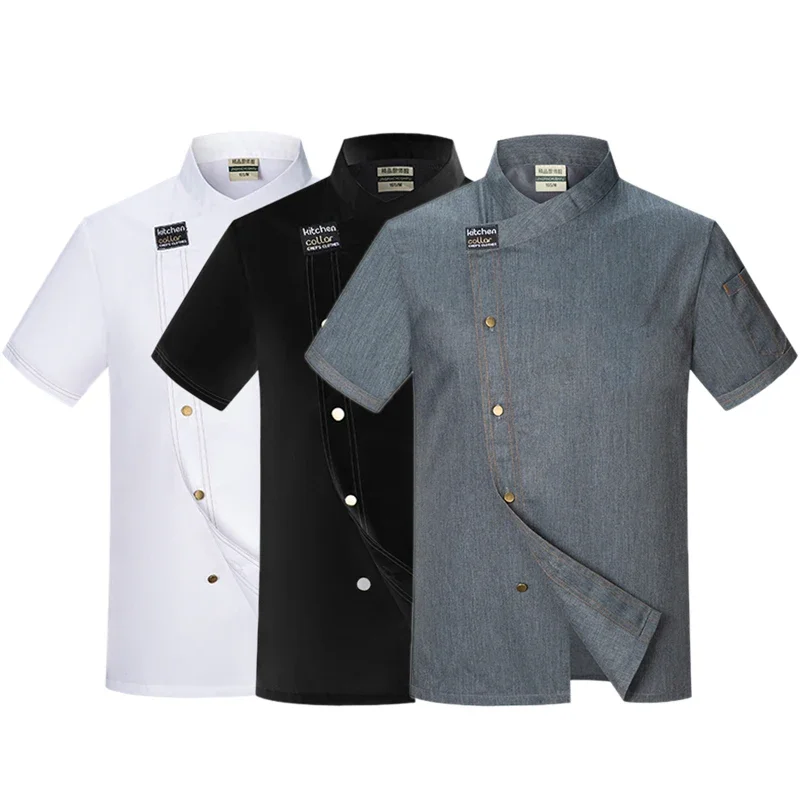 Chef Jacket Men Short Sleeve Kitchen Cook Shirts Unisex Restaurant Bakery Waiter Uniform
Chef Jacket Men Short Sleeve Kitchen Cook Shirts Unisex Restaurant Bakery Waiter Uniform