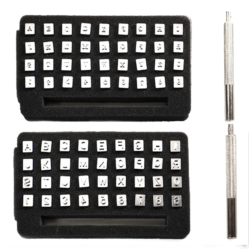 Betim 36Pcs/set Alphabet Letters & Number Stampers Set 4mm/6mm Steel Punch Metal Letter Punching Leather Tools
Betim 36Pcs/set Alphabet Letters & Number Stampers Set 4mm/6mm Steel Punch Metal Letter Punching Leather Tools