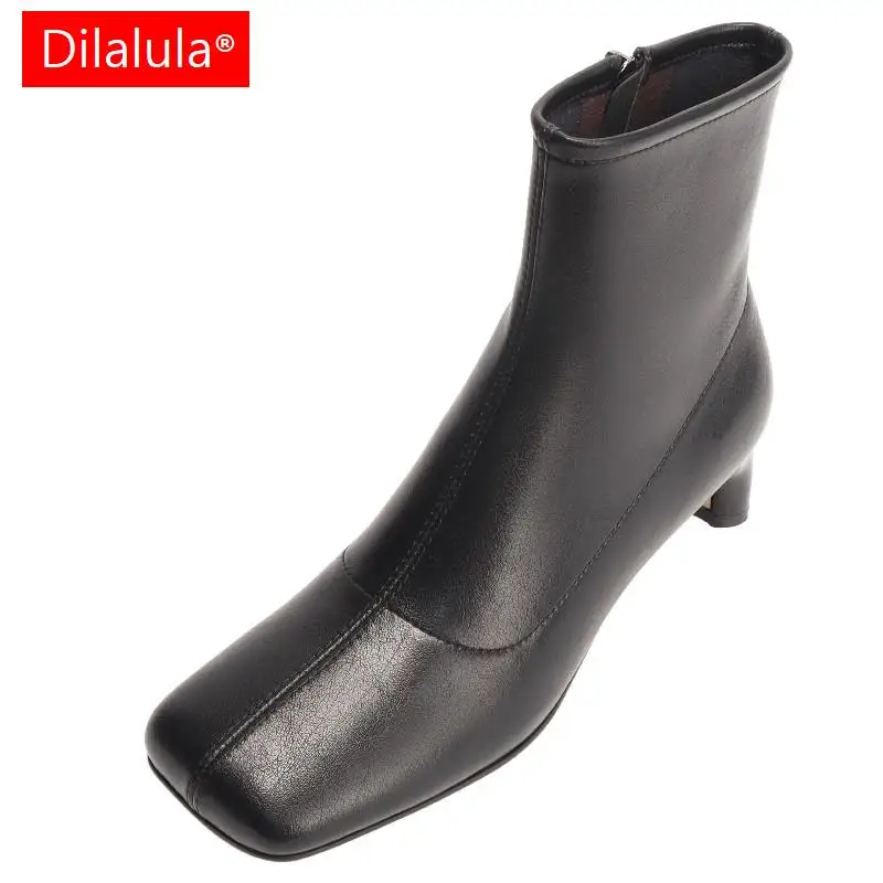 Dilalula Women Ankle Boots Square Toe Thick Heels Genuine Leather Short Boots Office Ladies Concise Autumn Winter Shoes Woman
Dilalula Women Ankle Boots Square Toe Thick Heels Genuine Leather Short Boots Office Ladies Concise Autumn Winter Shoes Woman
