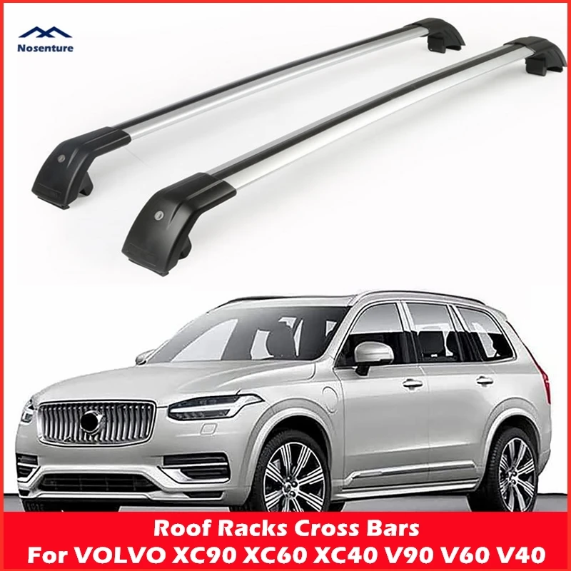 

Car Crossbars for Volvo XC90 XC60 XC40 V90 V60 V40 Roof Rack Bars Aluminum Crossbars Cargo Carrier Roof Top Bike Luggage Rack