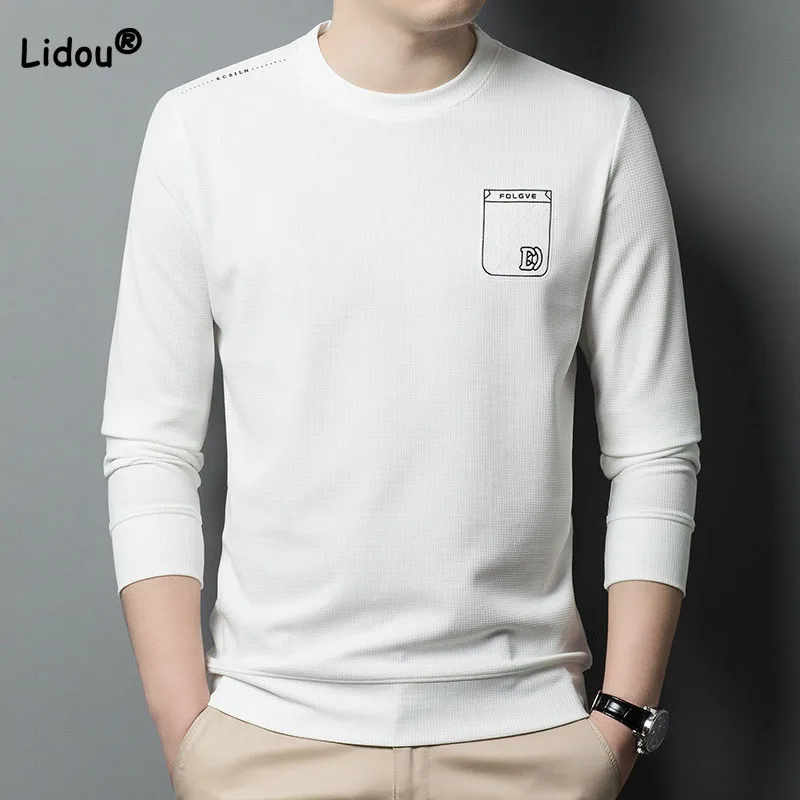 Trend Simplicity Men's Long Sleeve Solid Color Tops Spring Autumn Male Clothes Casual Comfortable Round Neck Pullovers T-shirt
Trend Simplicity Men's Long Sleeve Solid Color Tops Spring Autumn Male Clothes Casual Comfortable Round Neck Pullovers T-shirt