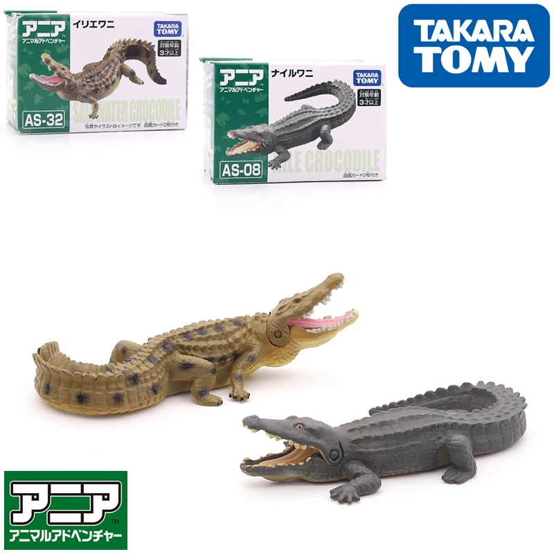 

TAKARA TOMY AS-08 AS-32 Baby Crocodile Toy Wild Animal Simulation Nile Crocodile Bay Crocodile Model Male 487982