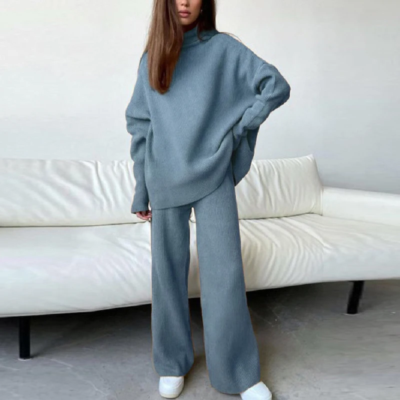 Korean Style Solid Long Pants Matching Sets Women Loose Casual Homewear Streetwear Set Mid Waist Trousers Elegant Two Piece Suit
Korean Style Solid Long Pants Matching Sets Women Loose Casual Homewear Streetwear Set Mid Waist Trousers Elegant Two Piece Suit