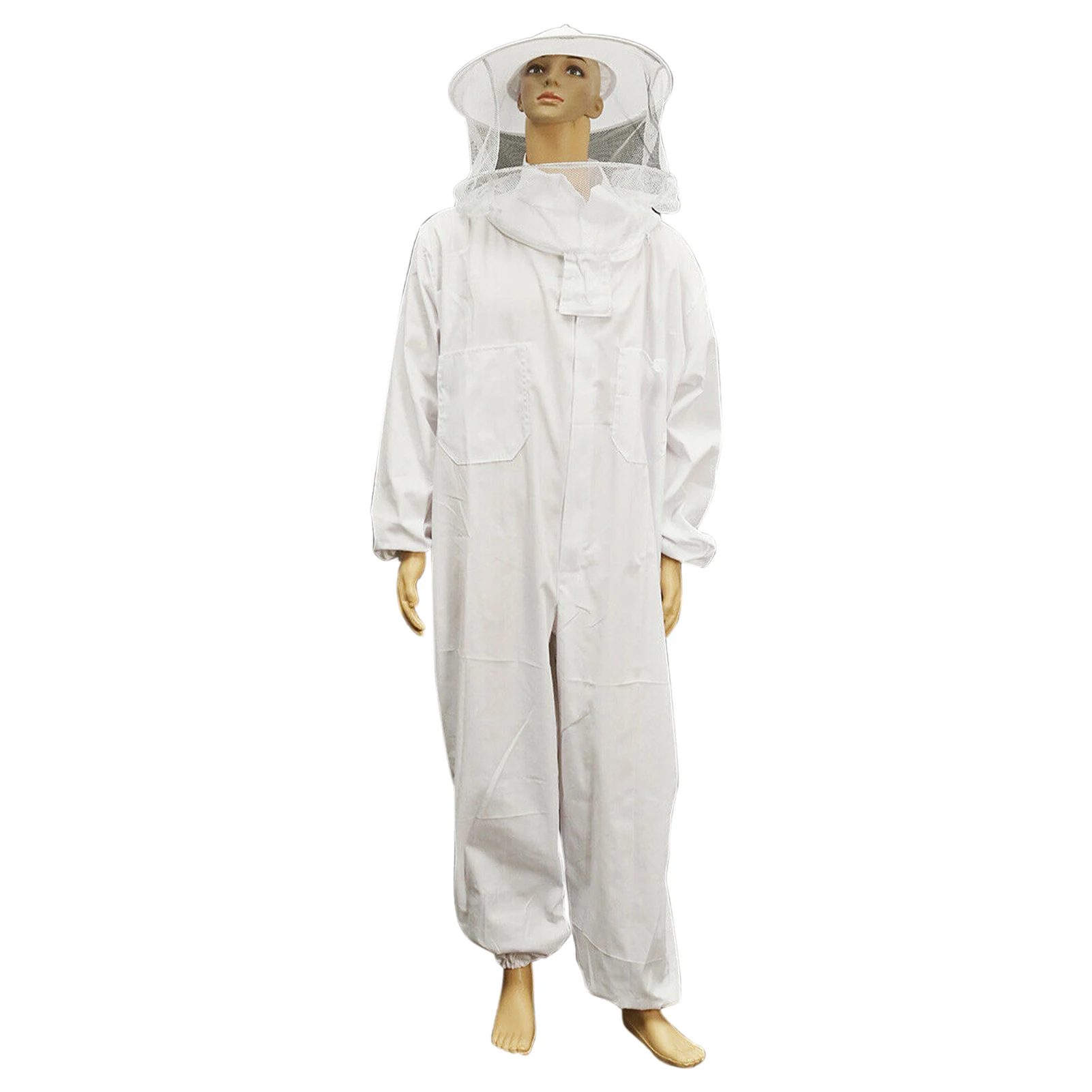 

Beekeeping Suit Outfit Beginner Anti Bee Zipper Protective Clothing Beekeeper With Veil Hood Full Body Safety Ventilated Hat