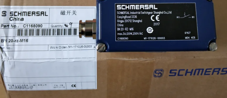 New original SCHMERSALZS Magnetic switch N 20-RZ-M16 
New original SCHMERSALZS Magnetic switch N 20-RZ-M16