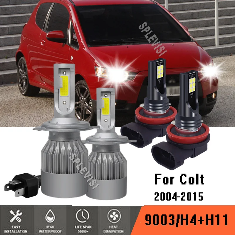 4x LED Headlight Bulbs High Low Fog Conversion Kit 6000K White For Mitsubishi Colt 2004-2015 2005 2006 2007 2008 2009 2010
4x LED Headlight Bulbs High Low Fog Conversion Kit 6000K White For Mitsubishi Colt 2004-2015 2005 2006 2007 2008 2009 2010