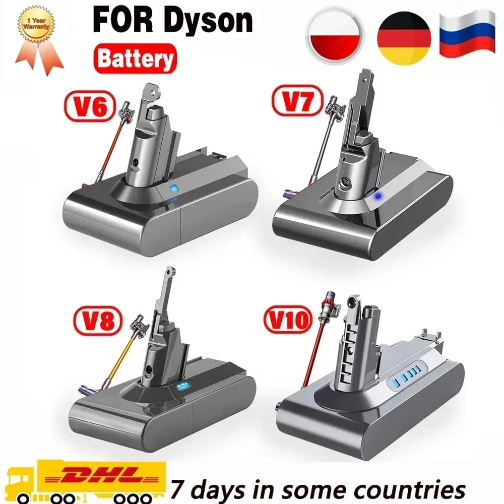 Запасная батарея 8,0 Ач для пылесоса Dyson V6 V7 V8 V10 Series SV12 DC62 SV11 sv10
Запасная батарея 8,0 Ач для пылесоса Dyson V6 V7 V8 V10 Series SV12 DC62 SV11 sv10