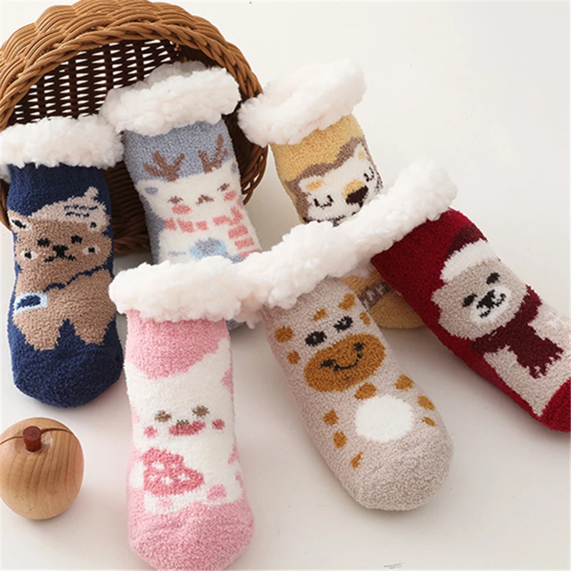 Newborn Christmas Red Socks Baby Silicone Coral Fleece Warm Cute Cartoons Floor Infant Winter Socks for 0-4years Child Kids
Newborn Christmas Red Socks Baby Silicone Coral Fleece Warm Cute Cartoons Floor Infant Winter Socks for 0-4years Child Kids