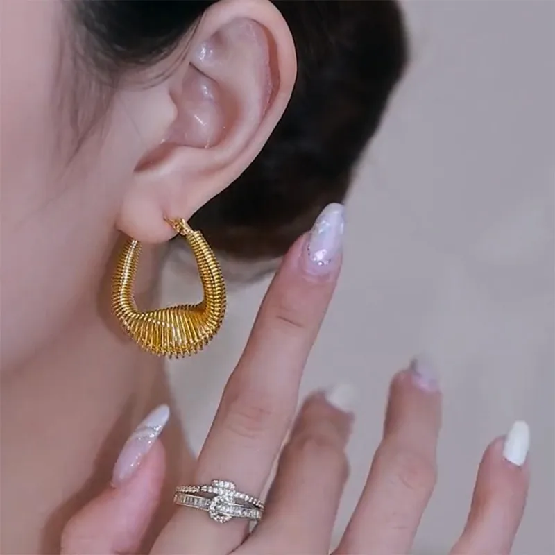 

Personalized Women Avant-garde Twisted Spatial Lines Earrings Fashionable Women's Minimalist Instagram Jewelry Accessories
