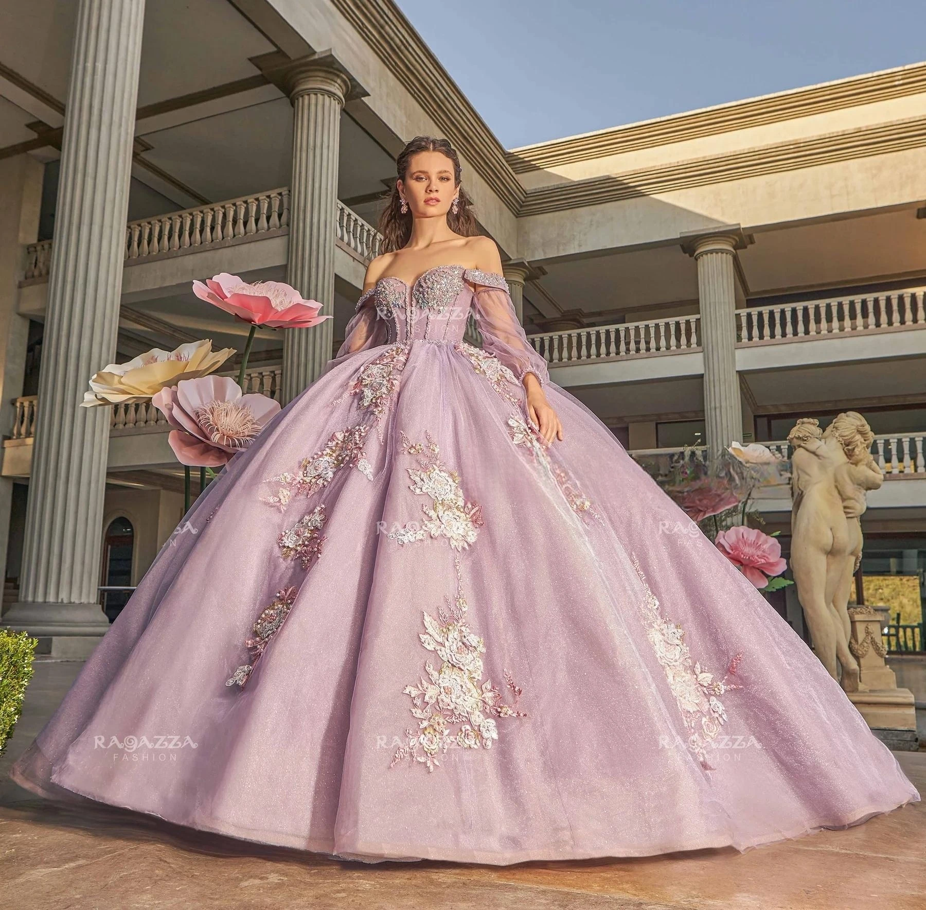 Lilac Charro Quinceanera Dresses Ball Gown Off The Shoulder Tulle Appliques Pearls Mexican Sweet 16 Dresses 15 Anos
Lilac Charro Quinceanera Dresses Ball Gown Off The Shoulder Tulle Appliques Pearls Mexican Sweet 16 Dresses 15 Anos