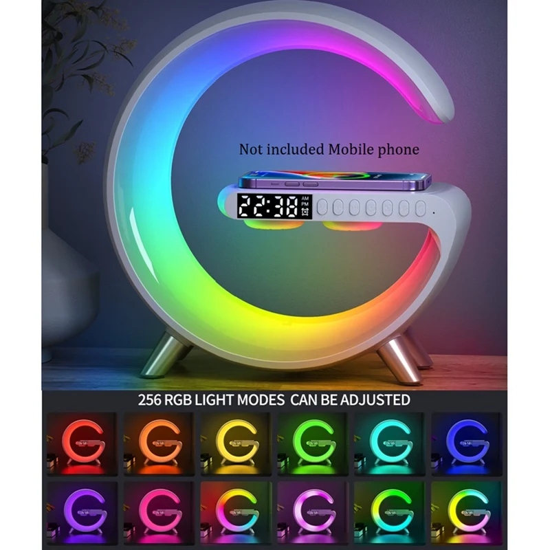 Multifunctional Wireless Charger RGB Night Light Alarm Clock Speaker Night Light Charging Station US Plug
Multifunctional Wireless Charger RGB Night Light Alarm Clock Speaker Night Light Charging Station US Plug