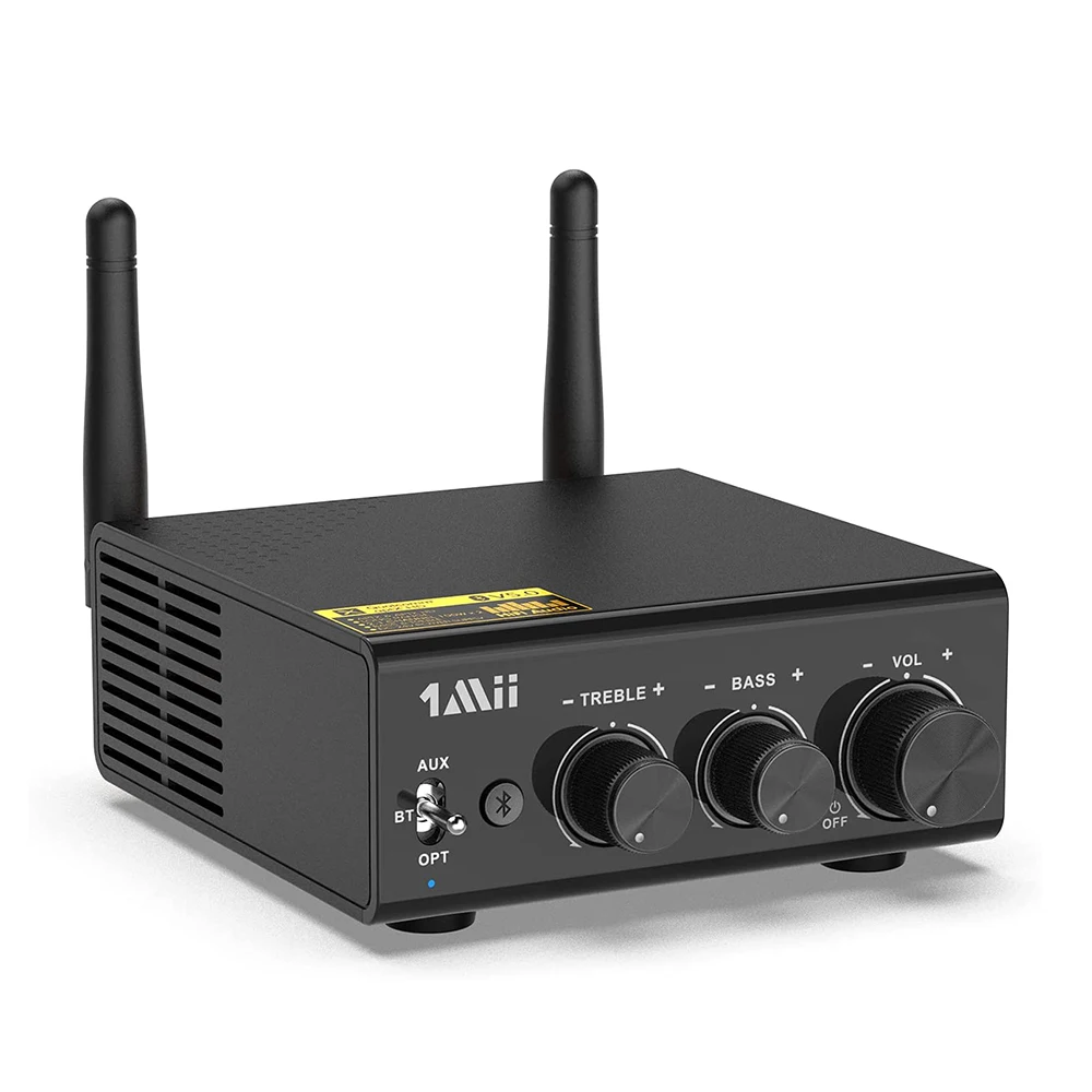 Bluetooth 5.0 Stereo Audio, 2.0 Channel Stereo Amplifier Receiver Mini Hi-Fi Class D Integrated Amp
Bluetooth 5.0 Stereo Audio, 2.0 Channel Stereo Amplifier Receiver Mini Hi-Fi Class D Integrated Amp