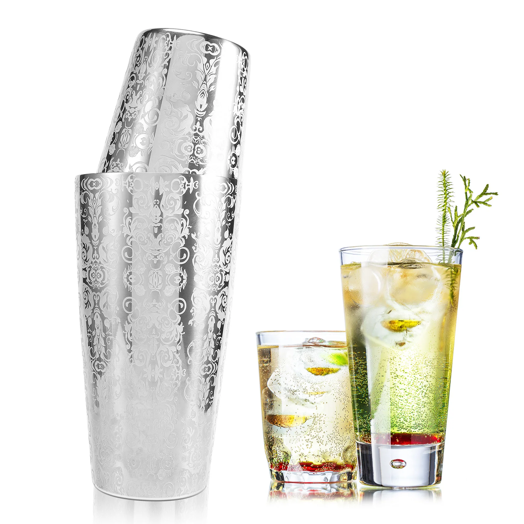 Cocktail Shaker Boston Shaker 304 Stainless Steel Barra De Ferramentas Creative Engraving Design Boston Cocktail Shaker Tin Set
Cocktail Shaker Boston Shaker 304 Stainless Steel Barra De Ferramentas Creative Engraving Design Boston Cocktail Shaker Tin Set
