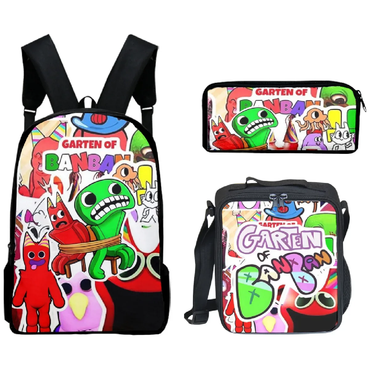 Garten of Banban Backpack 3pcs/set Primary And Middle School Students Boys Girls Cartoon Anime Schoolbag Lunch Bag Pen Case
Garten of Banban Backpack 3pcs/set Primary And Middle School Students Boys Girls Cartoon Anime Schoolbag Lunch Bag Pen Case