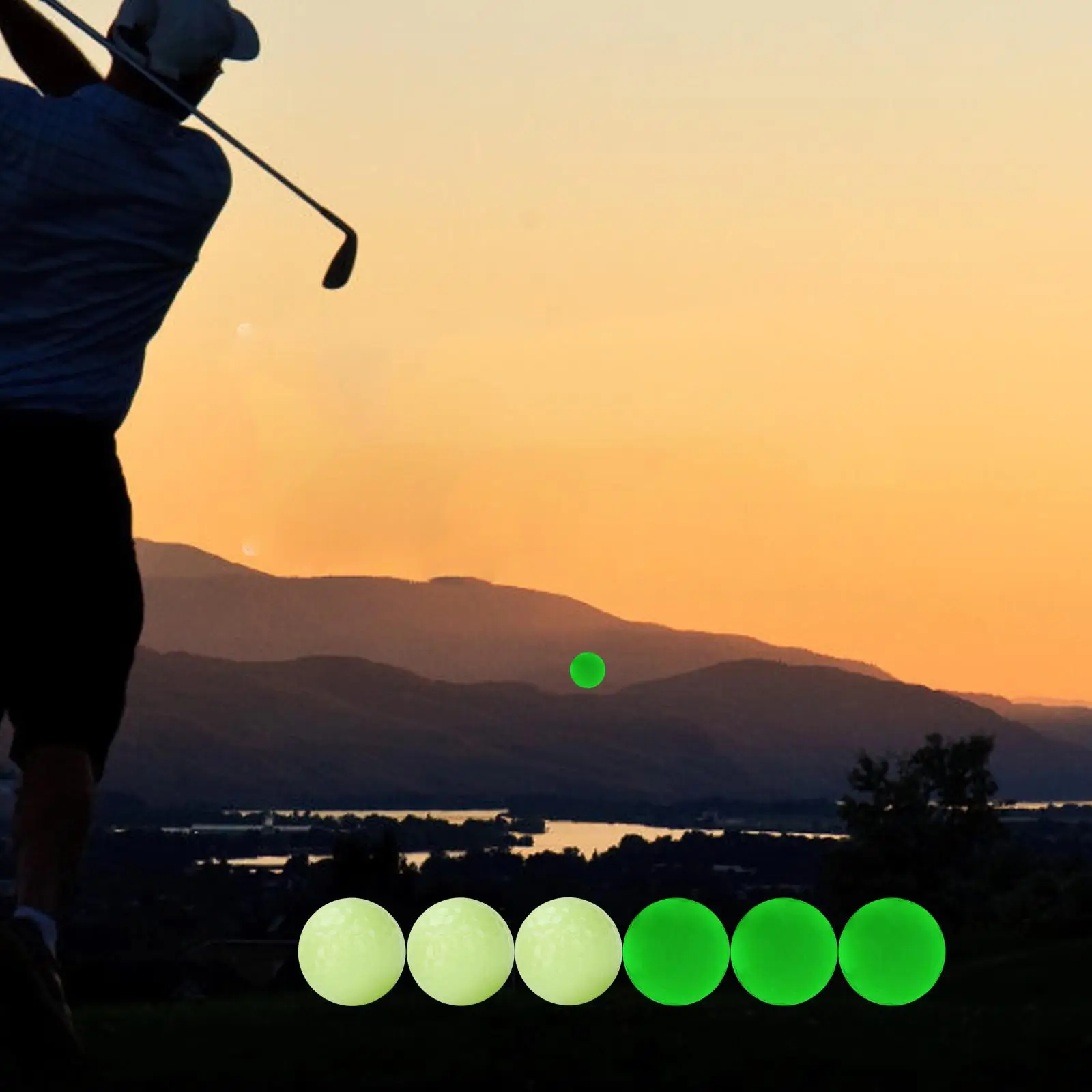 6Pcs Luminous Night Golf Ball Glowing in The Dark Fluorescent Golf Ball for Training Hitting Night Sports Tournament Golfer Gift
6Pcs Luminous Night Golf Ball Glowing in The Dark Fluorescent Golf Ball for Training Hitting Night Sports Tournament Golfer Gift