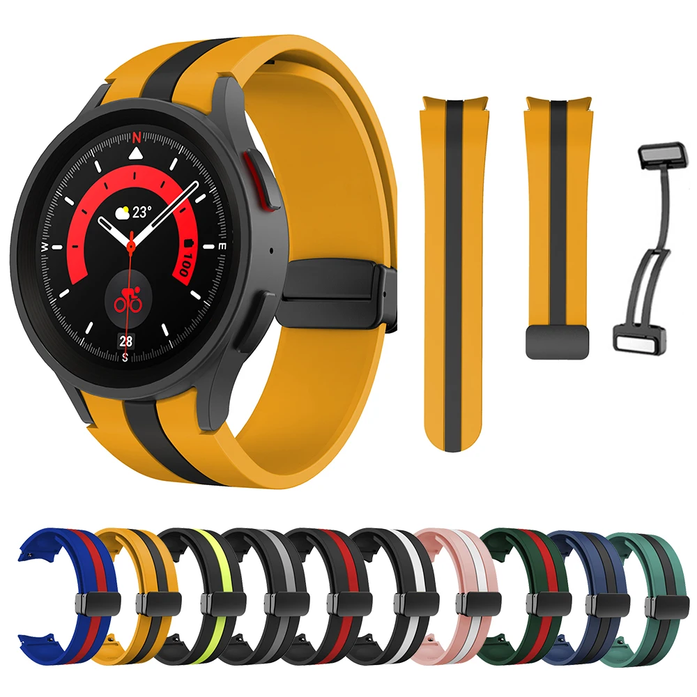 Ремешок силиконовый для часов Samsung Galaxy Watch 5 Pro, магнитный складной браслет для Galaxy Watch 5, 40 мм 44 мм
Ремешок силиконовый для часов Samsung Galaxy Watch 5 Pro, магнитный складной браслет для Galaxy Watch 5, 40 мм 44 мм