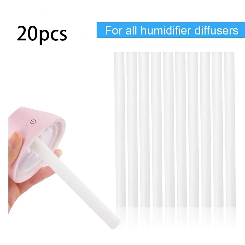 

20Pcs Humidifier Filters Replacement Cotton Sponge Stick for USB Humidifier Aroma Diffusers Mist Maker Air Humidifier