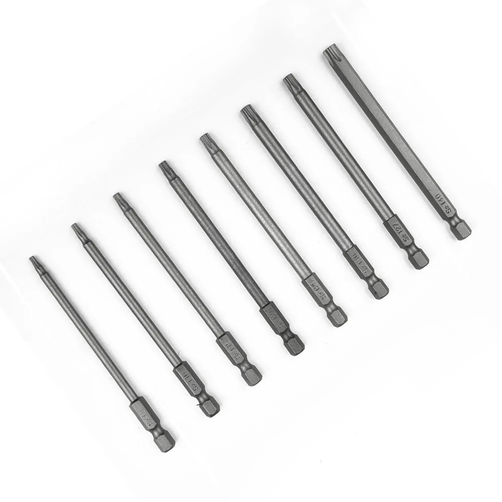 8PCS Torx Screwdriver Drill Bit Set 100MM Extra Long Hex Security Magnetic Head Torx Hollow Batch Head Hand Tools
8PCS Torx Screwdriver Drill Bit Set 100MM Extra Long Hex Security Magnetic Head Torx Hollow Batch Head Hand Tools