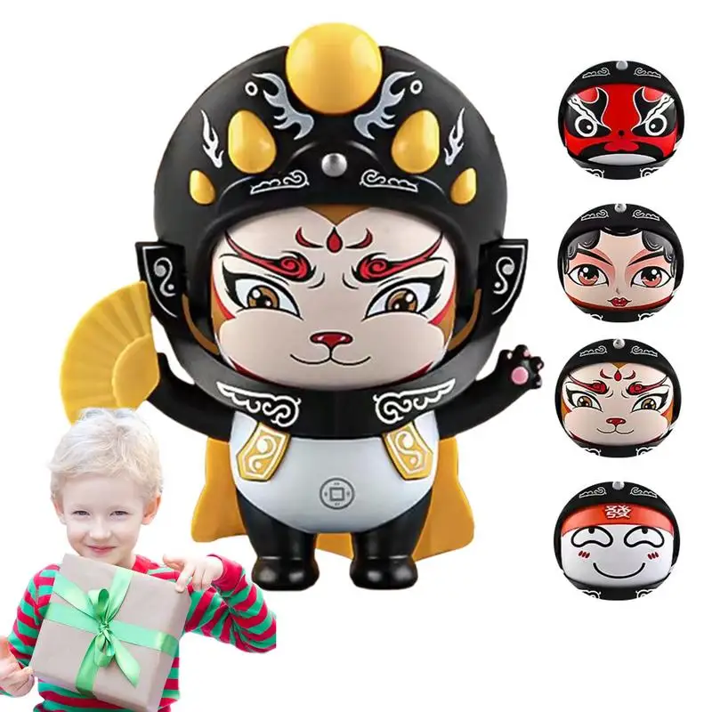 

Face-Changing Doll Mascots Peking Drama Doll With 5 Interactive Faces Sichuan Souvenir Gift Car Puppet Decor Gifts For Relatives