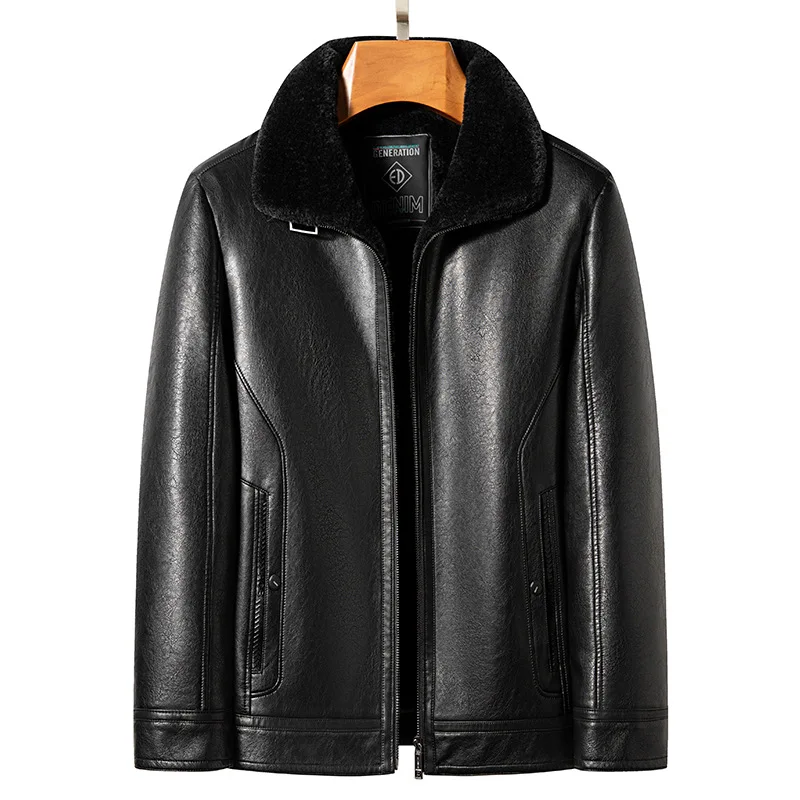 2269 Winter Middle-aged and Young Fur Integrated Leather Clothes Men's Plush Thickened Leather Jacket Coat Trend
2269 Winter Middle-aged and Young Fur Integrated Leather Clothes Men's Plush Thickened Leather Jacket Coat Trend
