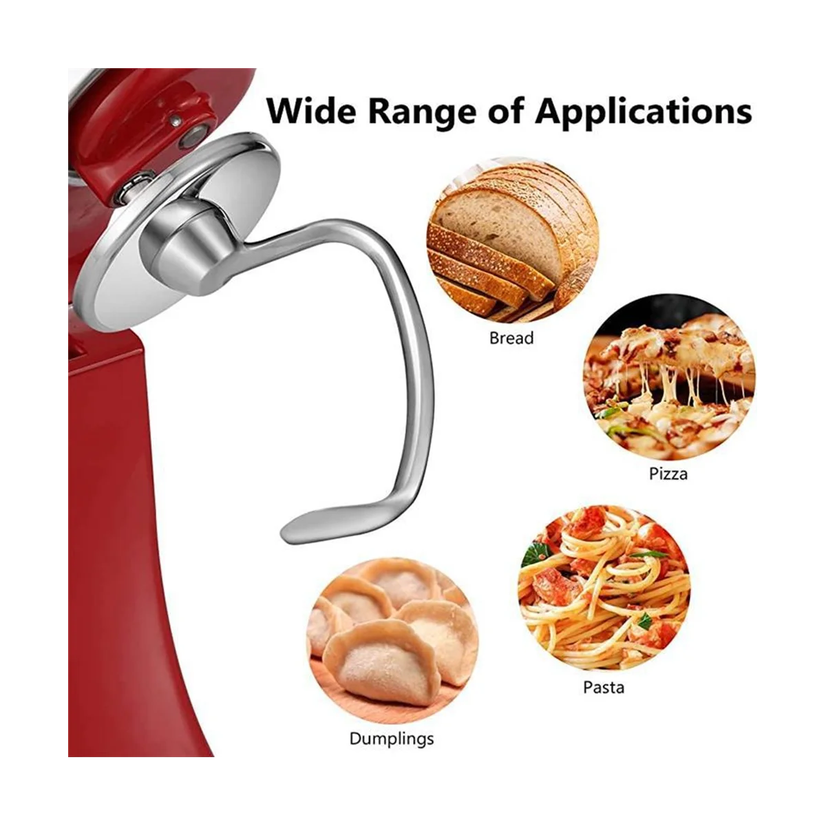 Stainless Steel Bowl Dough Hook for KitchenAid 4.5-5Quart Tilt Head Stand Mixer for KitchenAid Mixer Mixer Flour Cake
Stainless Steel Bowl Dough Hook for KitchenAid 4.5-5Quart Tilt Head Stand Mixer for KitchenAid Mixer Mixer Flour Cake