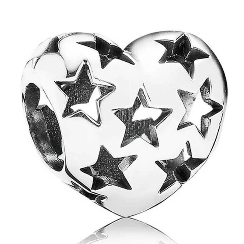 Authentic 925 Sterling Silver Moments Love Heart Of Stars Beads Charm Fit Women Pandora Bracelet & Necklace DIY Jewelry
Authentic 925 Sterling Silver Moments Love Heart Of Stars Beads Charm Fit Women Pandora Bracelet & Necklace DIY Jewelry