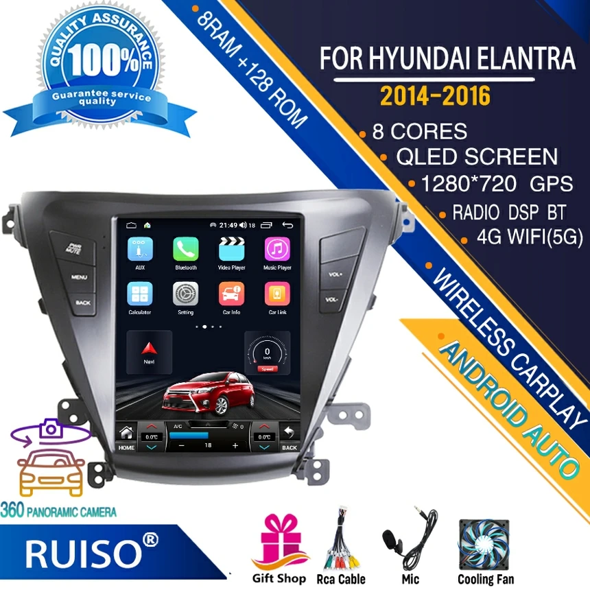 RUISO FOR Tesla series car dvd player For HYUNDAI ELANTRA 2014-2016 car radio multimedia monitor 4G GPS carplay android auto
RUISO FOR Tesla series car dvd player For HYUNDAI ELANTRA 2014-2016 car radio multimedia monitor 4G GPS carplay android auto