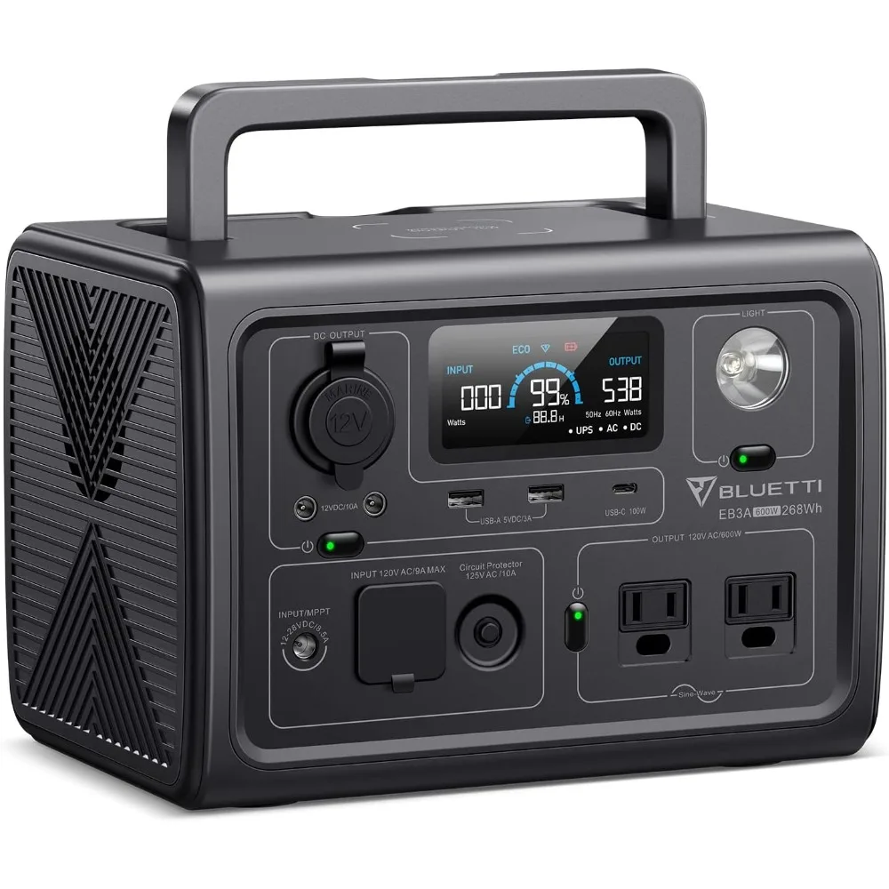 Portable Power Station 268Wh LiFePO4 Battery Backup w/ 2 600W (1200W Surge) AC Outlets,Solar Generator for Outdoor Camping
Portable Power Station 268Wh LiFePO4 Battery Backup w/ 2 600W (1200W Surge) AC Outlets,Solar Generator for Outdoor Camping