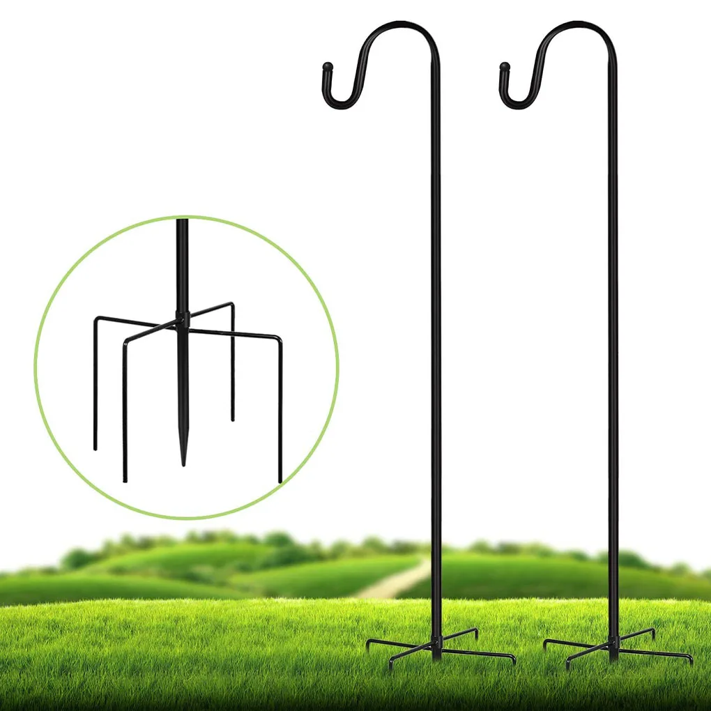 

2pcs Bird Feeder Hooks Stand Metal Lamp Lantern Holders Decoration Garden Plant Flower Basket Hangers