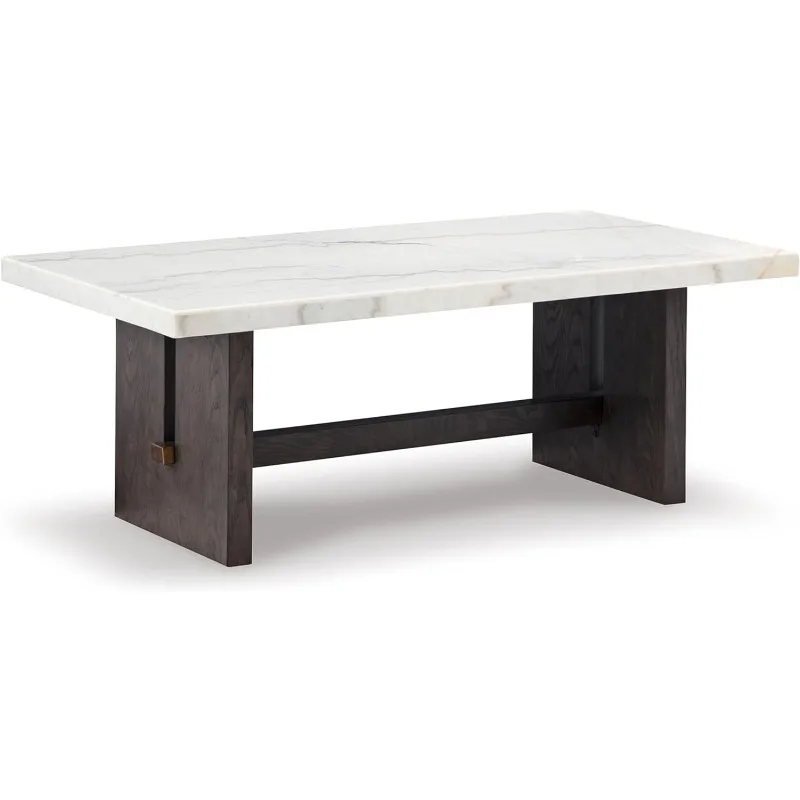 Signature Design by Ashley Burkhaus Traditional Rectangular Coffee Table with Marble Tabletop, Dark Brown & White
Signature Design by Ashley Burkhaus Traditional Rectangular Coffee Table with Marble Tabletop, Dark Brown & White