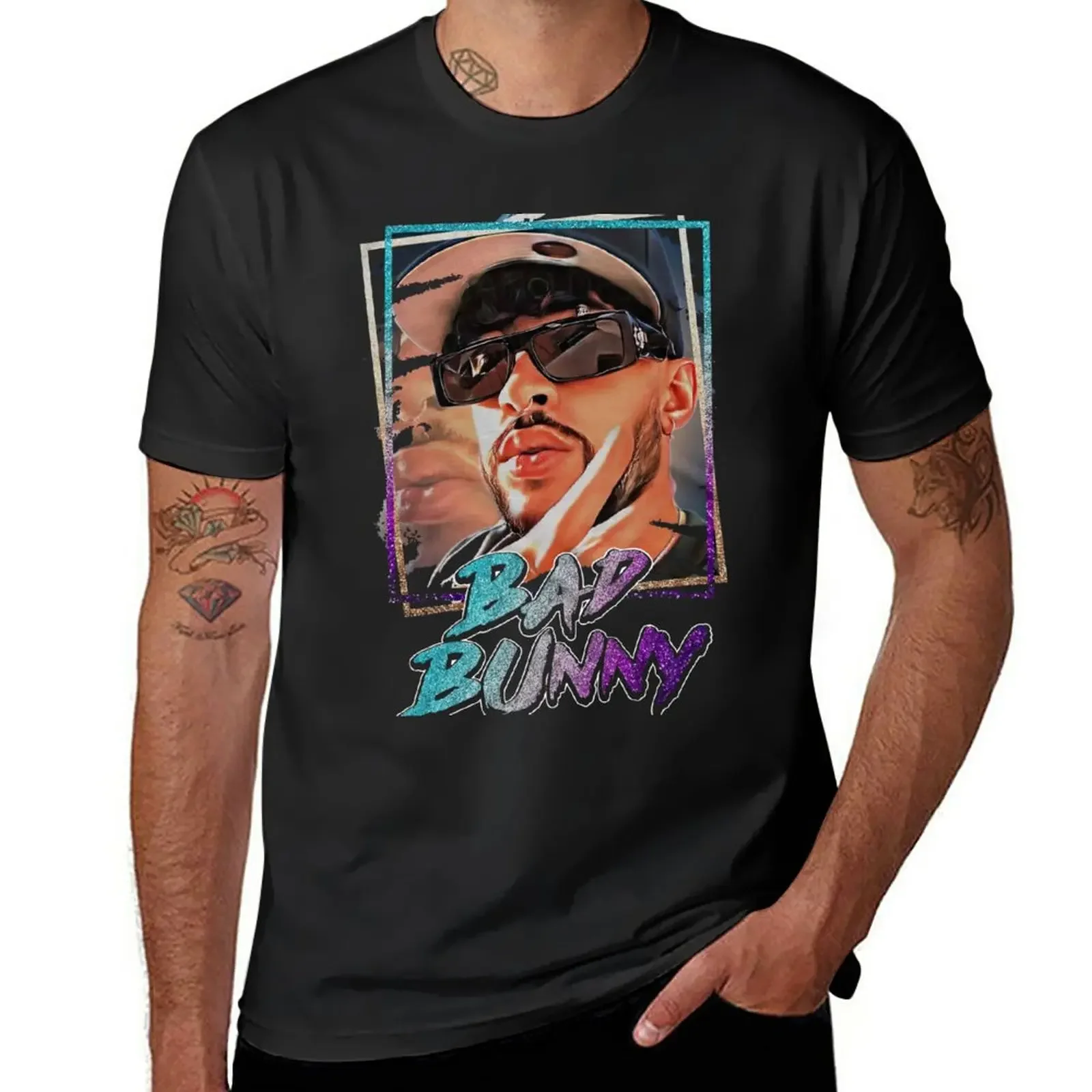 

Bad Bunny Art T-Shirt kawaii clothes sports fans customizeds oversizeds mens t shirts