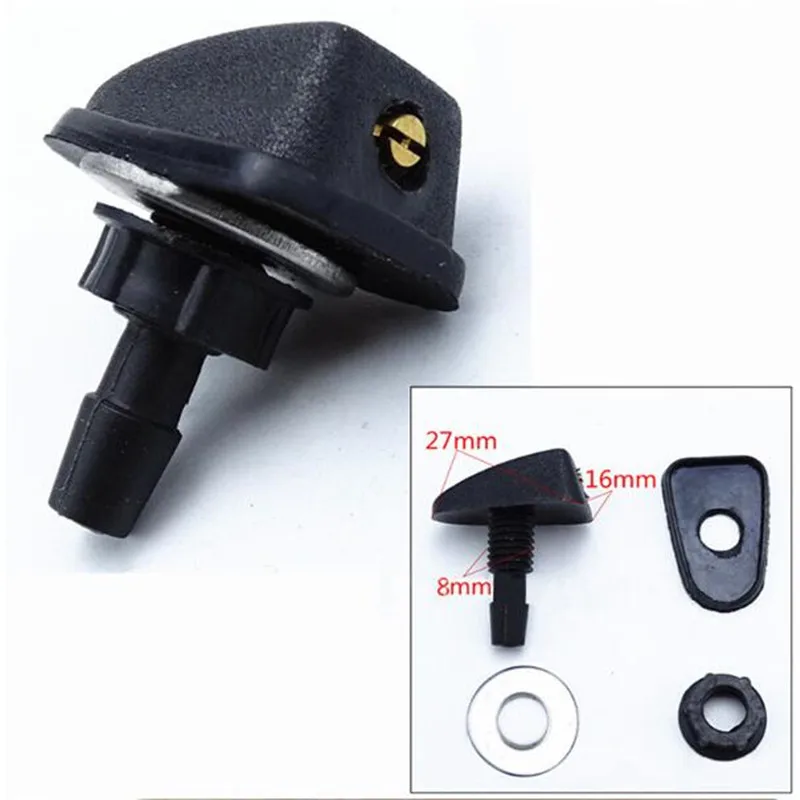 

Universal Car Front Windshield Windscreen Washer Jet Nozzles Water Fan Spout Cover Washer Outlet Wiper Nozzle Adjustment