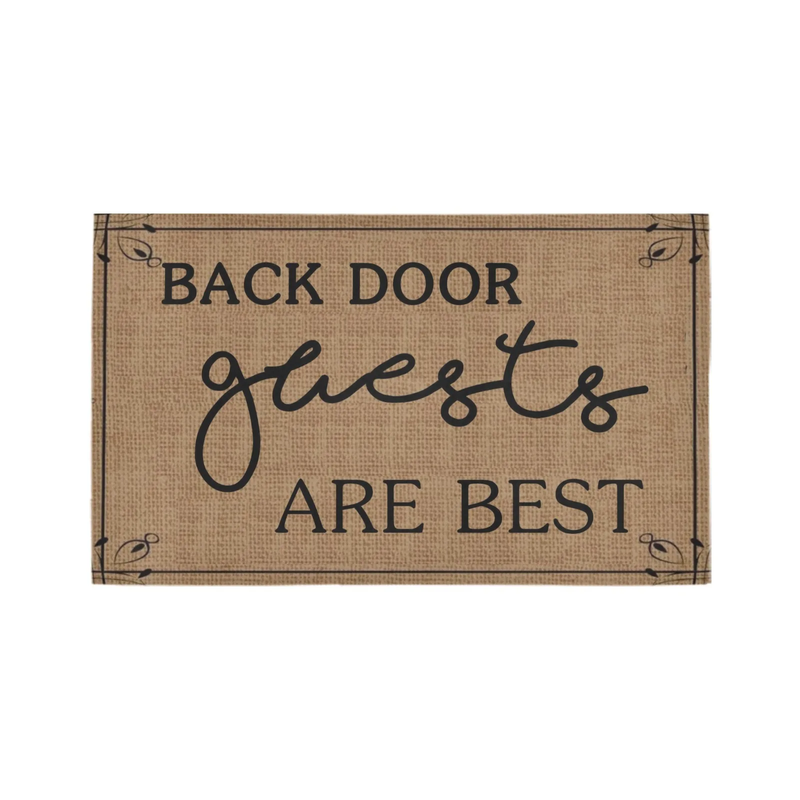 

Back Door Guest Are Best Doormat Décor Outdoor Indoor Porch Floor Door Mat Housewarming Gift Decor Decorative Area Rug Rubber