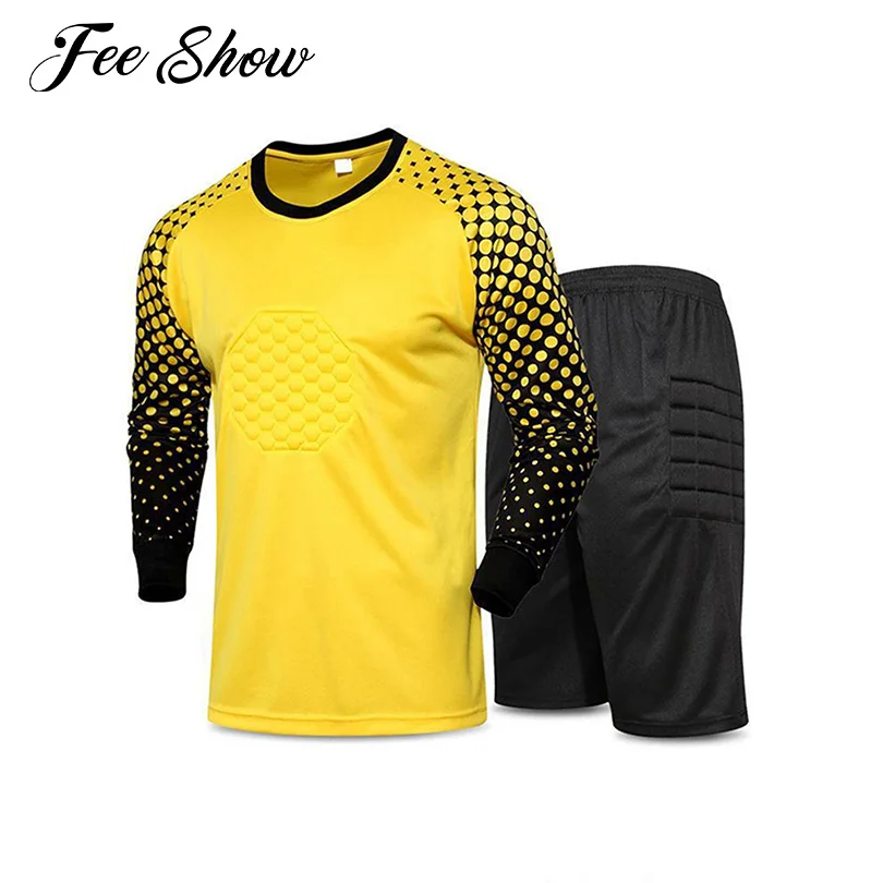 Kids Boys Soccer Training Suit Tracksuit Sponge Padded Protection Tops with Elastic Waistband Shorts Set for Football Goalkeeper
Kids Boys Soccer Training Suit Tracksuit Sponge Padded Protection Tops with Elastic Waistband Shorts Set for Football Goalkeeper