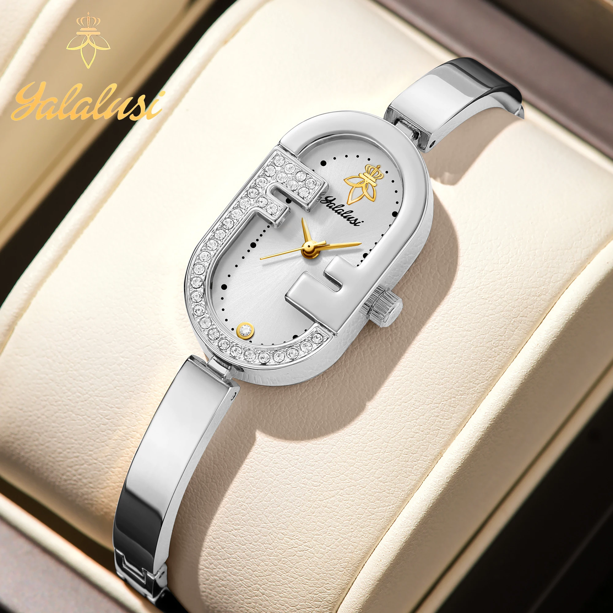 YaLaLuSi Luxury Women's Quartz Fashion Diamond-Set Water-Resistant Bracelet Watch – An Elegant Gift for Girls reloj mujer YaLaLuSi Luxury Women's Quartz Fashion Diamond-Set Water-Resistant Bracelet Watch – An Elegant Gift for Girls reloj mujer