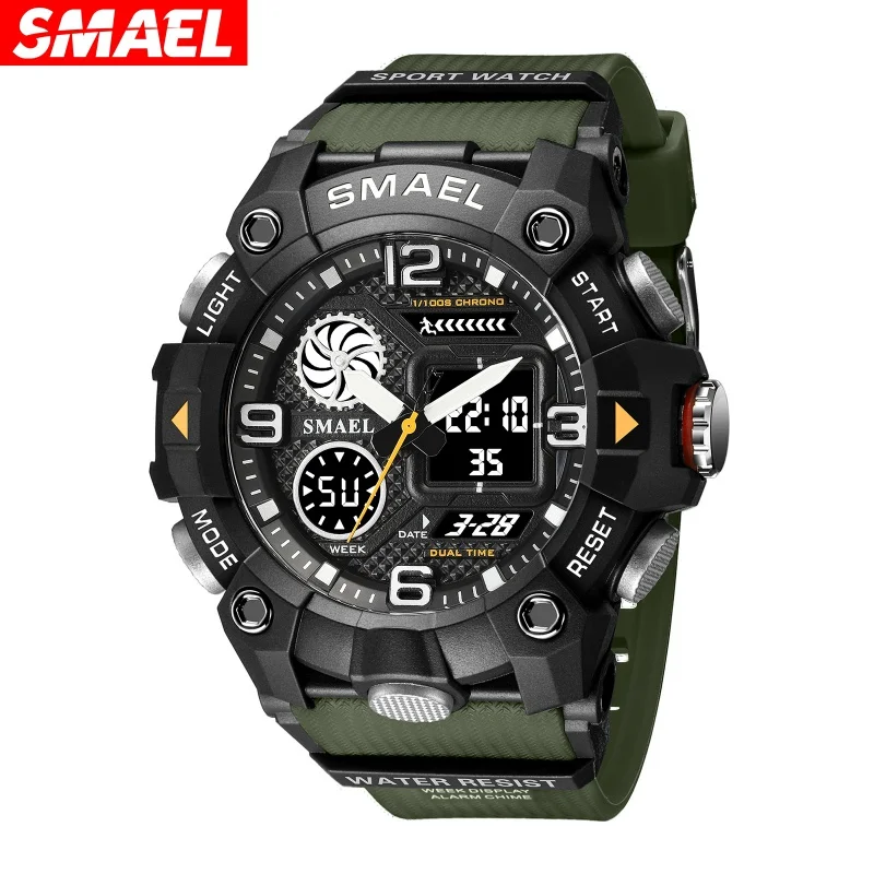 Smael New Men's Watch Large Dial Sports Outdoor Waterproof Luminous Multifunctional Electronic Watch
Smael New Men's Watch Large Dial Sports Outdoor Waterproof Luminous Multifunctional Electronic Watch