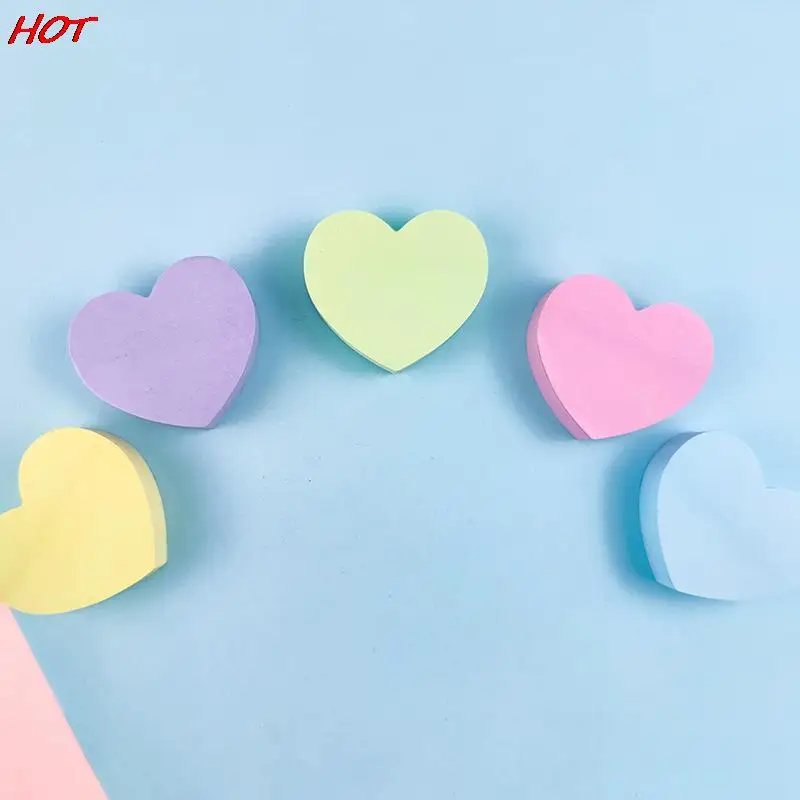 

120 Sheets Heart Sticky Notes Notepad Self Sticky Note Pads Notebook Planner Sticker For Office School Stationery Accessories
