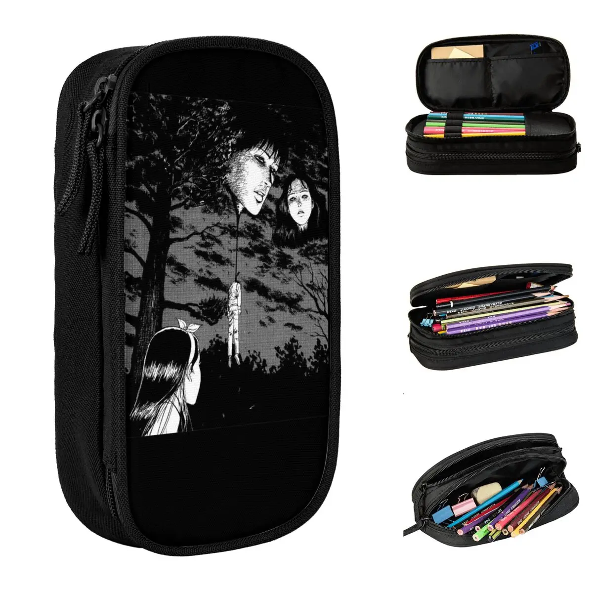 Junji Ito Anime Creepy Manga Japan Horror Pencil Cases Lovely Pen Holder Bags Student Large Storage Students School Pencil Pouch 
Junji Ito Anime Creepy Manga Japan Horror Pencil Cases Lovely Pen Holder Bags Student Large Storage Students School Pencil Pouch