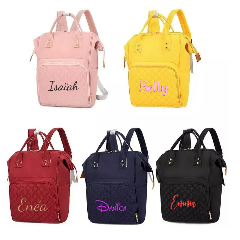 

Personalized Name Baby Diaper Bag Backpack Maternity Bag for Mother &Baby for Travel Diaper Bag Large Capacity Baby Changing Bag