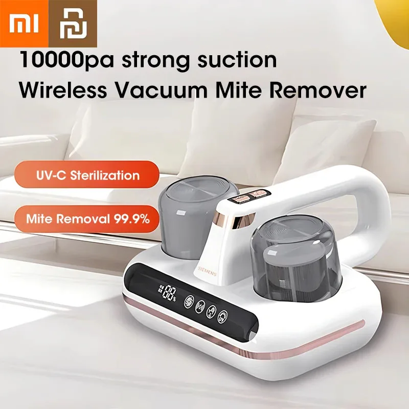 

Xiaomi Youpin 10000Pa UV New Mattress Vacuum Mite Remover Cordless Handheld Cleaner Suction For Home Cleaning Bed Pillows Sofa