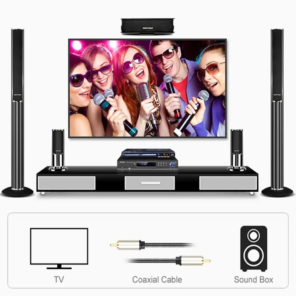 Audio Video Cable Durable Professional Plug Play Digital Coaxial SPDIF RCA Male to Male Stereo Audio Cord Audio Accessories
Audio Video Cable Durable Professional Plug Play Digital Coaxial SPDIF RCA Male to Male Stereo Audio Cord Audio Accessories
