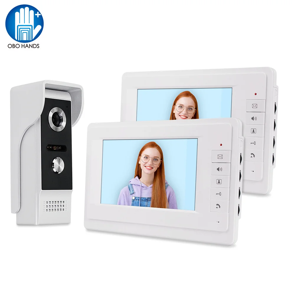 

2023 NEW Color Video Doorbell Doorphone Intercom System 7inch Indoor Monitor Screen Video Camera Door Bell 700TVL for Home Villa