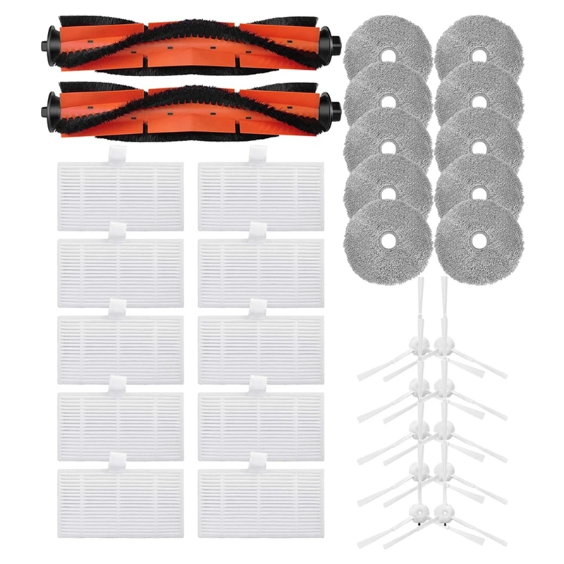 

Fit For Xiaomi Lydsto W2 Spare Parts Main Side Brush Hepa Filers Mop Cloths Replacement Accessories 1Set