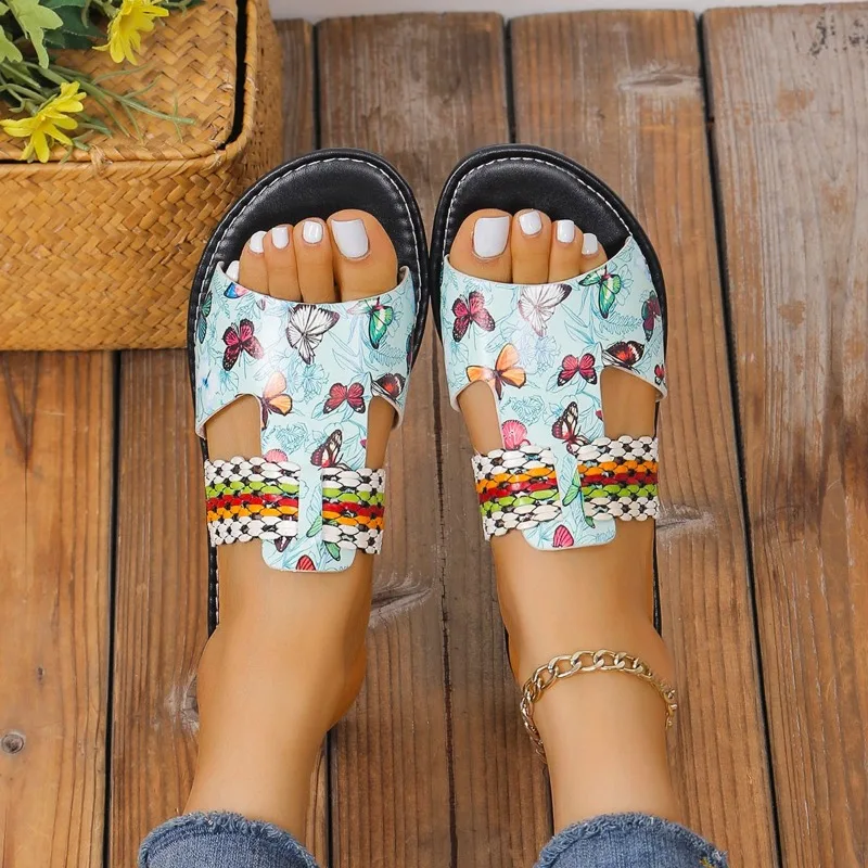 2024 New Trend Summer Women's Sandals New Choice Women's PU Leather Fashion Print Slippers Casual Resort Dress Women's Sandals 
2024 New Trend Summer Women's Sandals New Choice Women's PU Leather Fashion Print Slippers Casual Resort Dress Women's Sandals