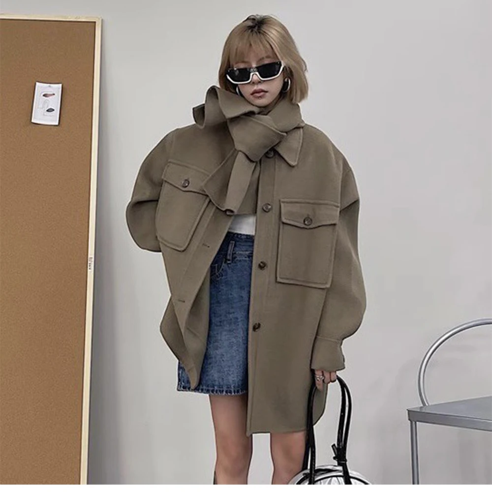 Double sided cashmere coat women's mid length 2023 new autumn and winter Korean version loose temperament woolen jacket
Double sided cashmere coat women's mid length 2023 new autumn and winter Korean version loose temperament woolen jacket